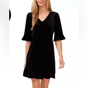 CeCe Black velour dress